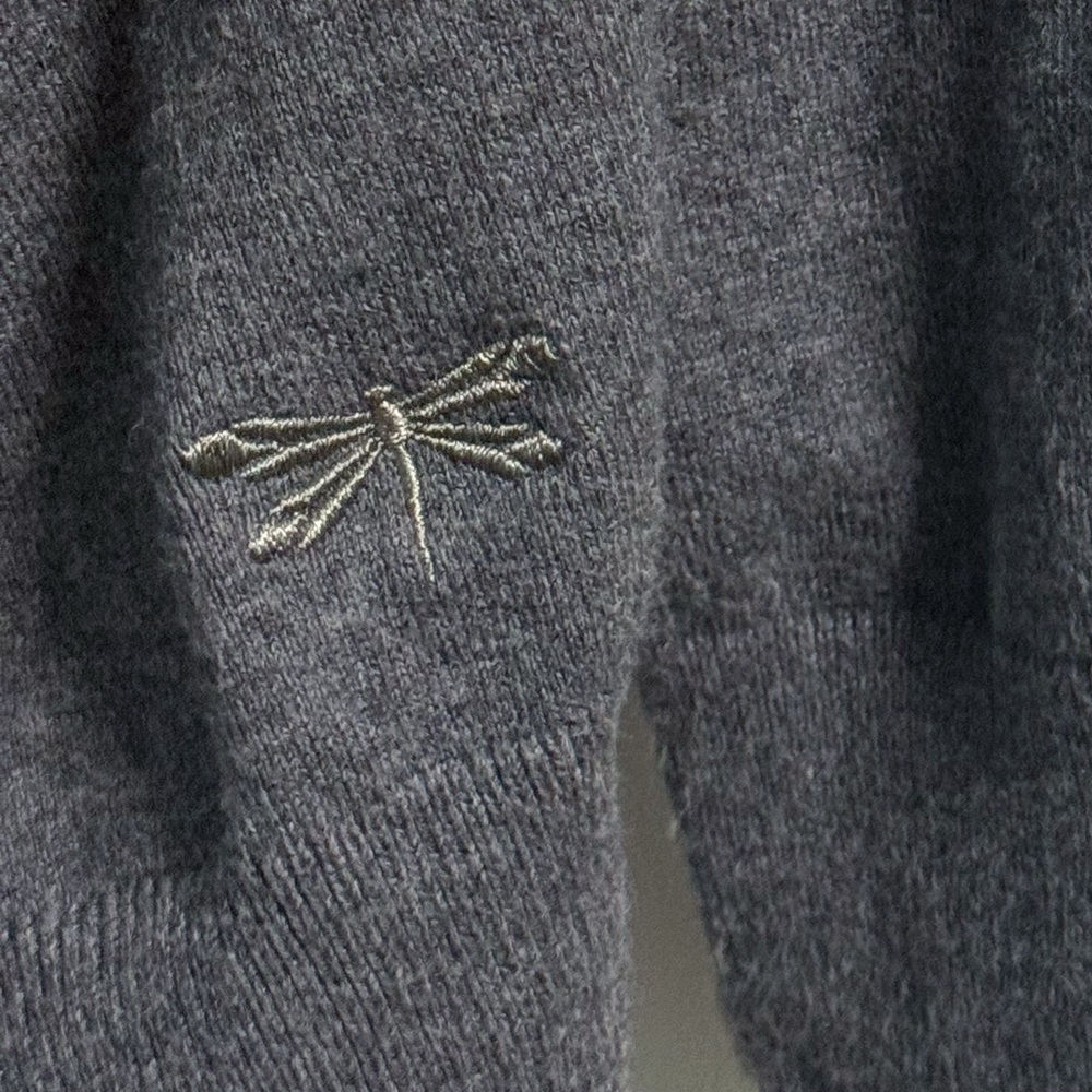 Talbots Pima Cotton Cardigan 1X Gray Button Front Lightweight Sweater - Picture 7 of 17